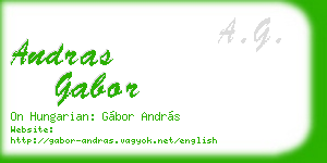 andras gabor business card