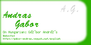 andras gabor business card